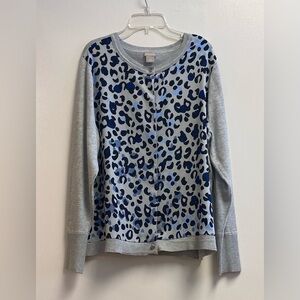 Chico’s Cardigan Sweater Knit Woven Button Front